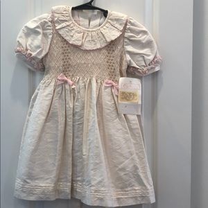 Cachelle silk rose bud smock dress. Size 3.